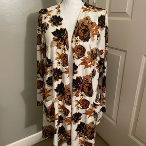 NWT LuLaRoe Caroline size Medium brown and black floral